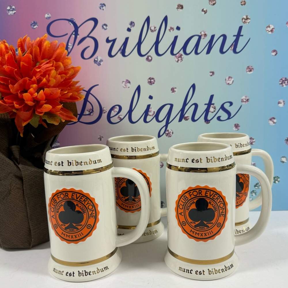 🍻SALE 4pc LIM ED ROWING BLAZERS BEER STEINS